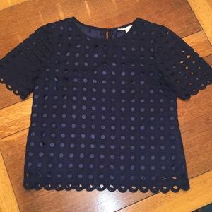 Adiva navy crochet blouse, size S